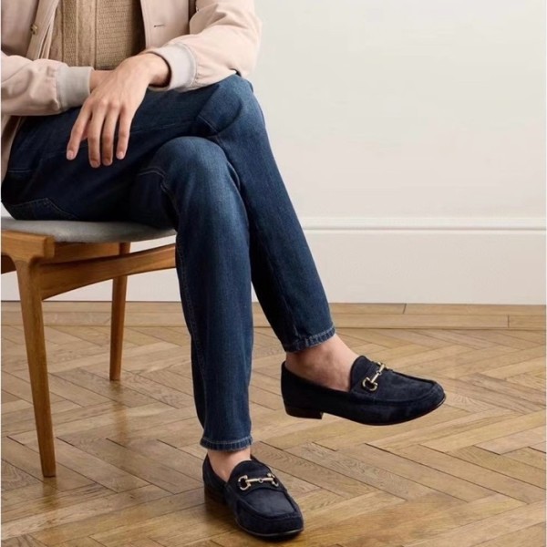 ❤브루넬로쿠치넬리 남성 홀스빗 로퍼 - Brunello Cucinelli Mens Navy Loafer - brs995x