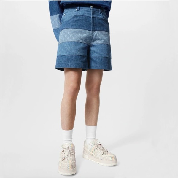 ❤루이비통 남성 블루 반바지 - Louis vuitton Mens Blue Half-pants - lvc1015x