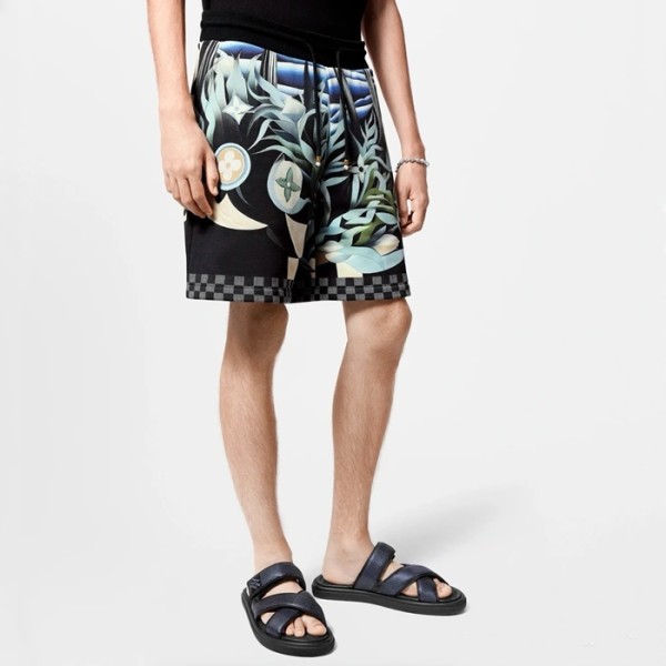 ❤루이비통 남성 블루 반바지 - Louis vuitton Mens Blue Half-pants - lvc1025x