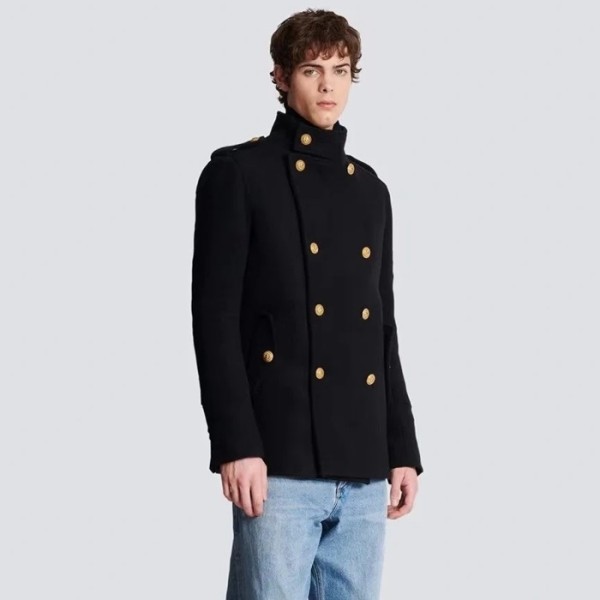 ❤발망 남성 블랙 코트 - Balmain Mens Black Coats - bac1040x
