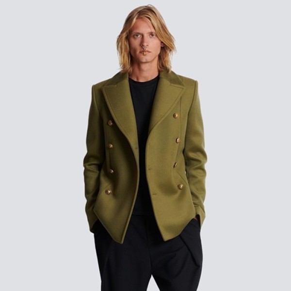 ❤발망 남성 그린 코트 - Balmain Mens Green Coats - bac1041x