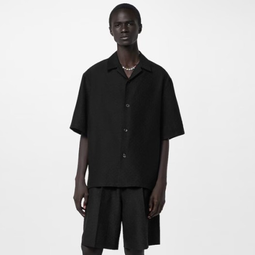 ❤루이비통 남성 블랙 반팔 셔츠 - Louis vuitton Mens Black Shirts - lvc1058x
