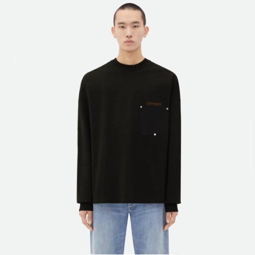 ❤보테가베네타 남성 블랙 맨투맨 - Bottega Veneta Mens Black Tshirts - bvc1066x