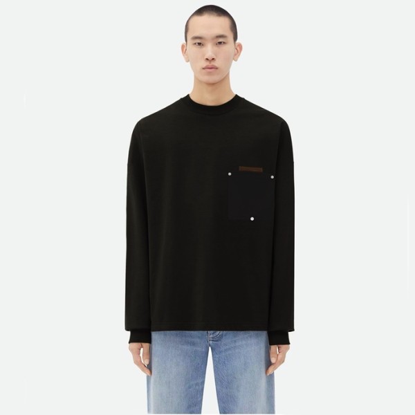 ❤보테가베네타 남성 블랙 맨투맨 - Bottega Veneta Mens Black Tshirts - bvc1066x