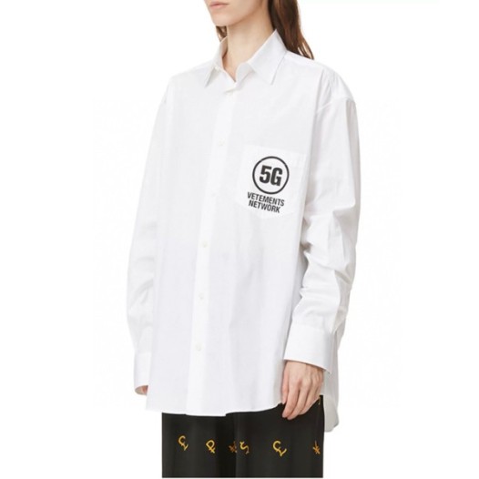 ❤ 베트멍 여성 오버사이즈 셔츠 - Vetements Womens White Shirts - vec1074x