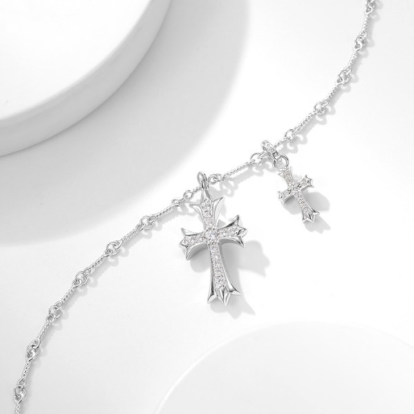 ❤크롬하츠 여성 화이트 골드 목걸이 - Chrome Hearts Womens White Gold Necklace- acc2049x