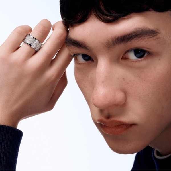 ❤루이비통 남성 화이트 골드 반지 - Louis vuitton Mens White Gold Ring - acc2118x