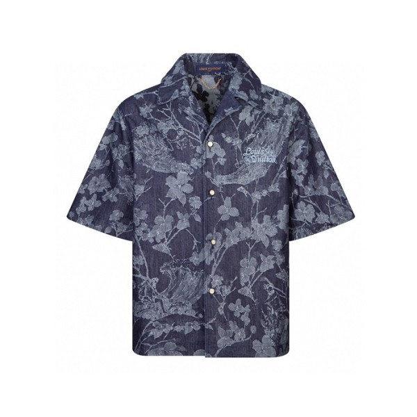 ❤루이비통 남성 네이비 반팔 셔츠 - Louis vuitton Mens Navy Shirts - lvc1155x