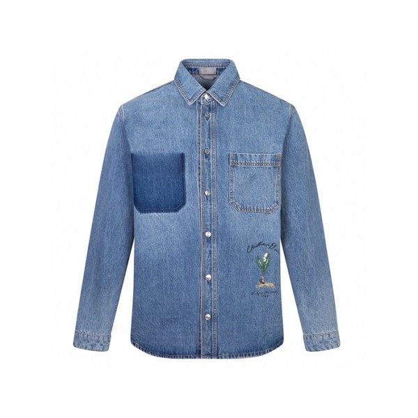 ❤디올 남성 블루 셔츠 - Dior Mens Blue Dress Shirts - dic1157x