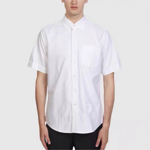 ❤톰브라운 남성 화이트 반팔 셔츠 - Thom Browne Mens Dress Shirts - thc1167x