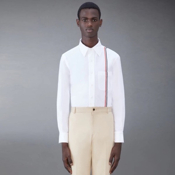 ❤톰브라운 남성 화이트 셔츠 - Thom Browne Mens White Dress Shirts - thc1184x