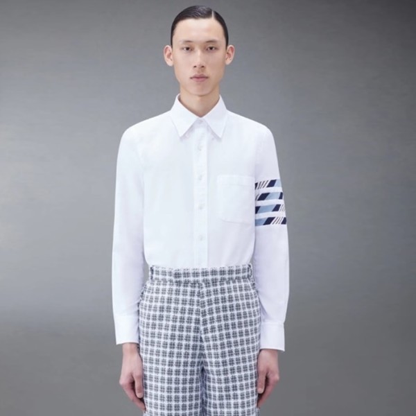 ❤톰브라운 남성 화이트 셔츠 - Thom Browne Mens Dress Shirts - thc1185x