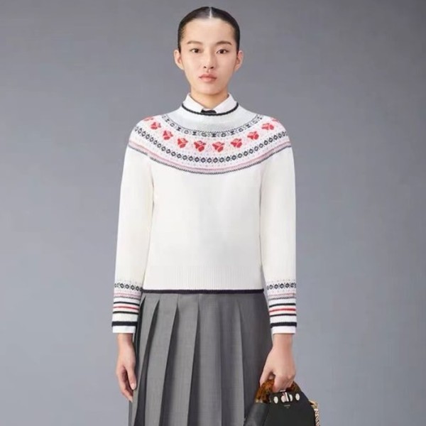 ❤톰브라운 여성 라운드 니트 - Thom Browne Womens Knits - thc1220x