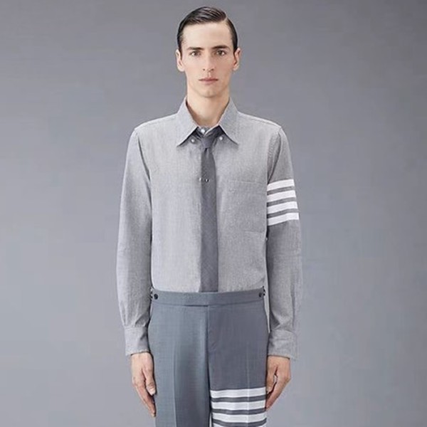 ❤톰브라운 남성 그레이 셔츠 - Thom Browne Mens Gray Dress Shirts - thc1226x