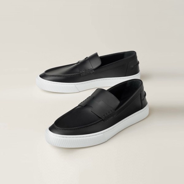 ❤에르메스 남/녀 블랙 로퍼 - Hermes Unisex H Loafers - hes1070x