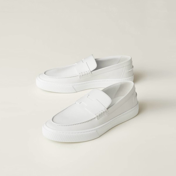 ❤에르메스 남/녀 화이트 로퍼 - Hermes Unisex H Loafers - hes1071x