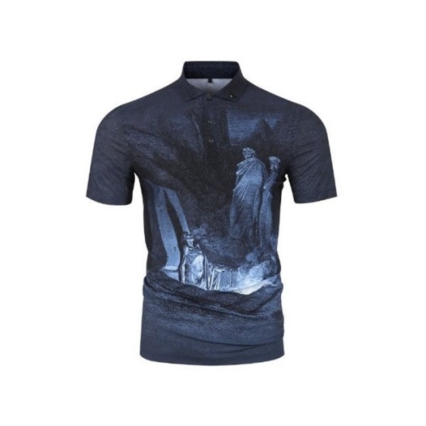 ❤[AMAZINGCRE] 어메이징크리 남성 단테 인페르노 카라 티셔츠 - gol1155x