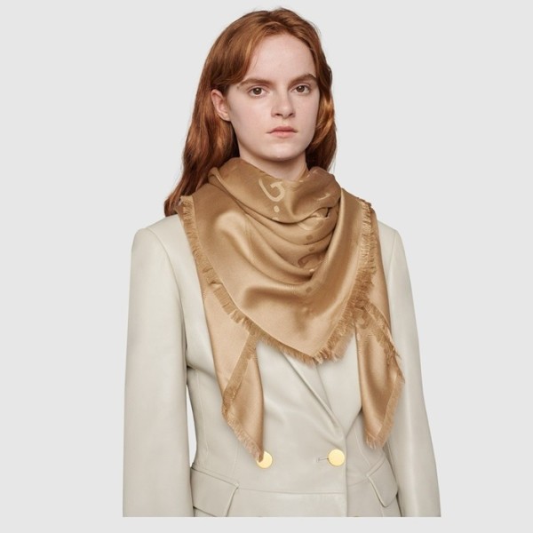 ❤구찌 여성 카멜 머플러 - Gucci Womens Camel Muffler - acc2163x
