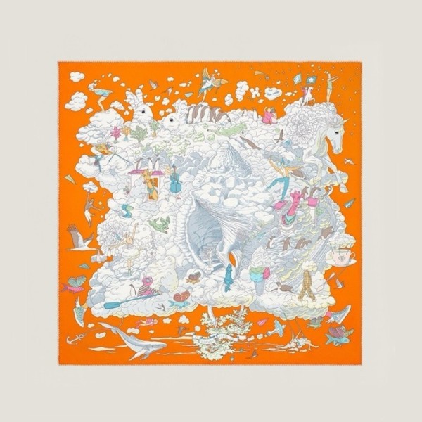 ❤에르메스 여성 오렌지 스카프 - Hermes Womens Orange Scarf - acc2237x