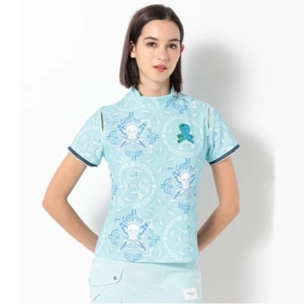 ❤[MARK & RONA] 마크앤로나 여성 스컬&플라워 퍄턴 하이넥쇼츠 - gol1170x