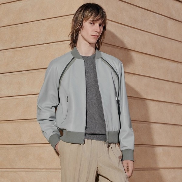 ❤에르메스 남성 그레이 가죽 자켓 - Hermes Mens Gray Jackets - hec1502x