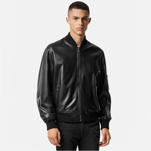 ❤베르사체 남성 블랙 가죽 자켓 - Versace Mens Black Jackets - vec1513x