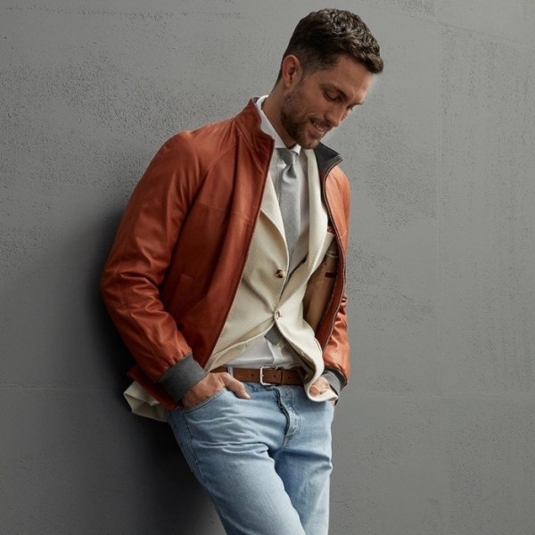 ❤브루넬로쿠치넬리 남성 가죽 자켓 - Brunello Cucinelli Mens Polo Jackets - fac1525x