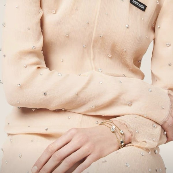 ❤미우미우 여성 골드 팔찌 - Miumiu Womens Gold Bangle - acc2303x