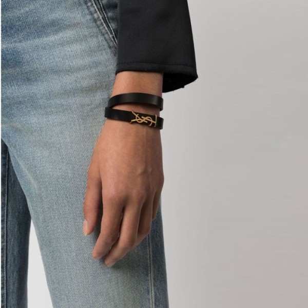 ❤입생로랑 여성 골드 팔찌 - Saint Laurent Womens Gold Bangle - acc2308x