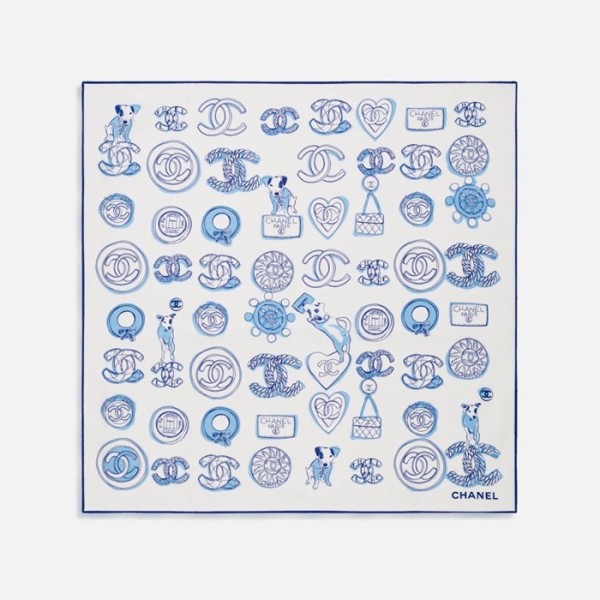 ❤샤넬 여성 블루 스카프 - Chanel Womens Blue Scarf - acc2317x