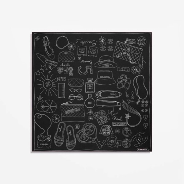 ❤샤넬 여성 블랙 스카프 - Chanel Womens Black Scarf - acc2323x