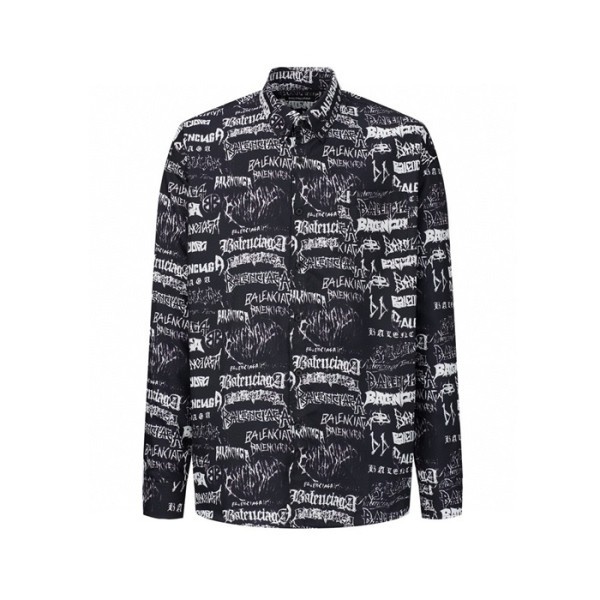 ❤발렌시아가 남성 블랙 셔츠 - Balenciaga Mens Dress Shirts - bac1817x