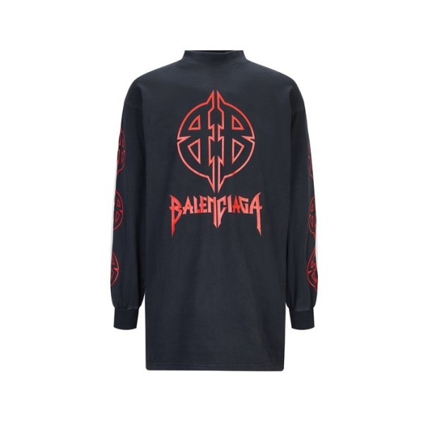 ❤발렌시아가 남성 크루넥 맨투맨 - Balenciaga Mens Black Tshirts - bac1840x