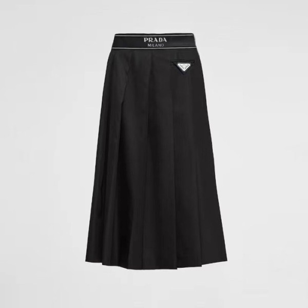❤프라다 여성 블랙 플리티트 리나일론 스커트 - Prada Womens Black Long Skirts - prc1941x