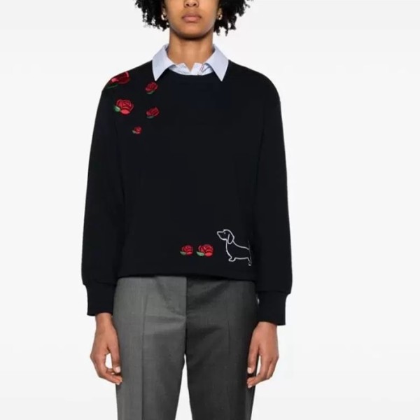 ❤톰브라운 남/녀 블랙 맨투맨 - Thom Browne Unisex Black Tshirts - thc1942x