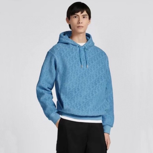 ❤디올 남/녀 블루 후드티 - Dior Unisex Blue Hoodie - dic1957x