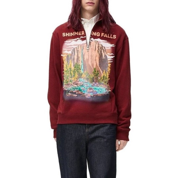 ❤로에베 남성 레드 맨투맨 - Loewe Mens Red Tshirts - loe2000x