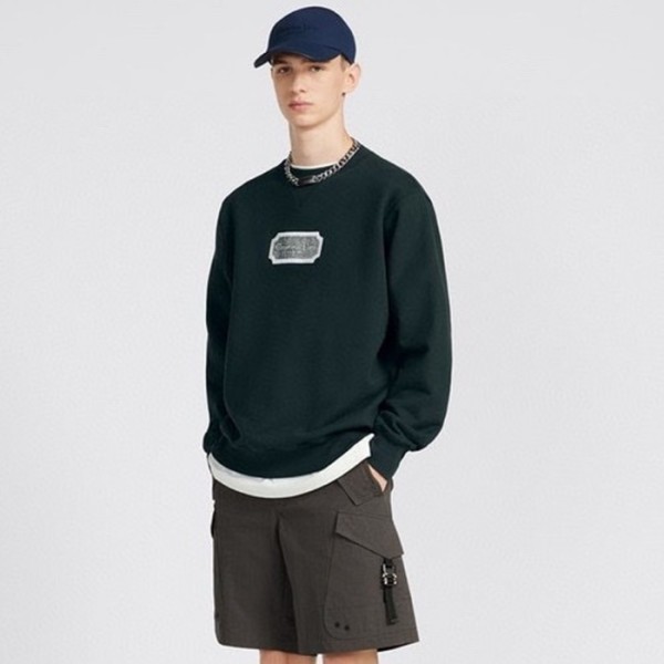 ❤디올 남성 블랙 맨투맨 - Dior Mens Black Tshirts - dic2057x