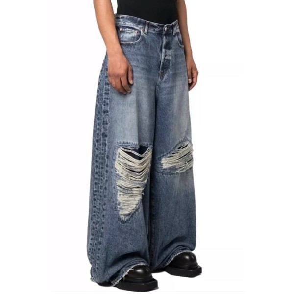 ❤베트멍 남성 블루 청바지 - Vetments Mens Blue Jeans - vec2063x