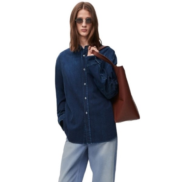❤로에베 남성 블루 셔츠 - Loewe Mens Blue Shirts - loc2135x