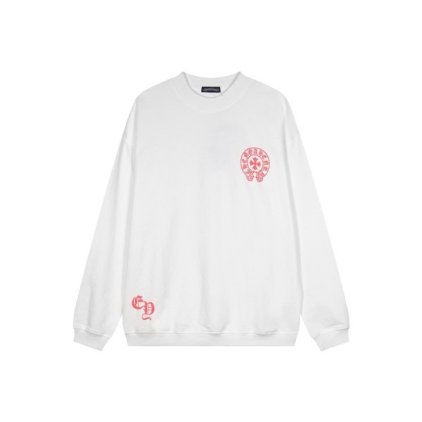 ❤크롬하츠 남성 화이트 맨투맨 - Chrome Hearts Mens White Tshirts - chc2184x