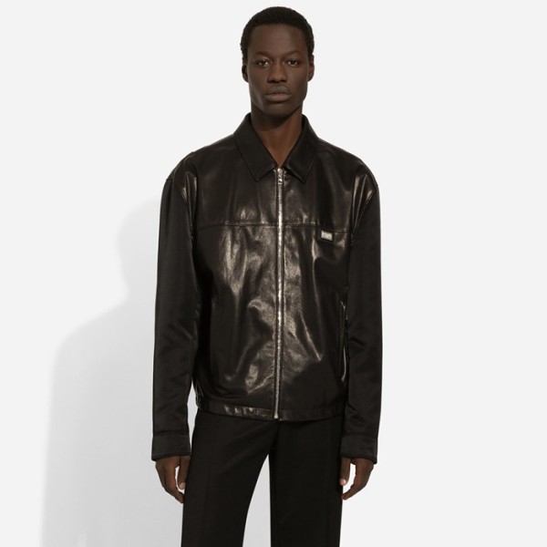 ❤돌체앤가바나 남성 가죽 자켓 - Dolce&Gabbana Mens Black Jackets - doc2222x