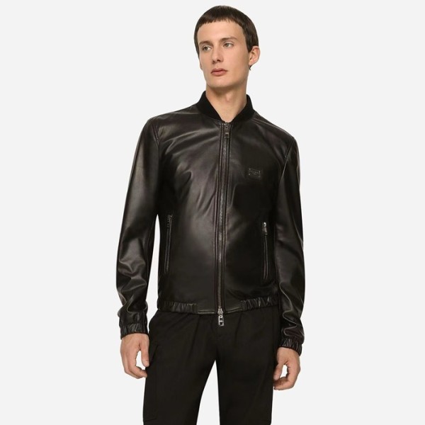 ❤돌체앤가바나 남성 가죽 자켓 - Dolce&Gabbana Mens Black Jackets - doc2223x