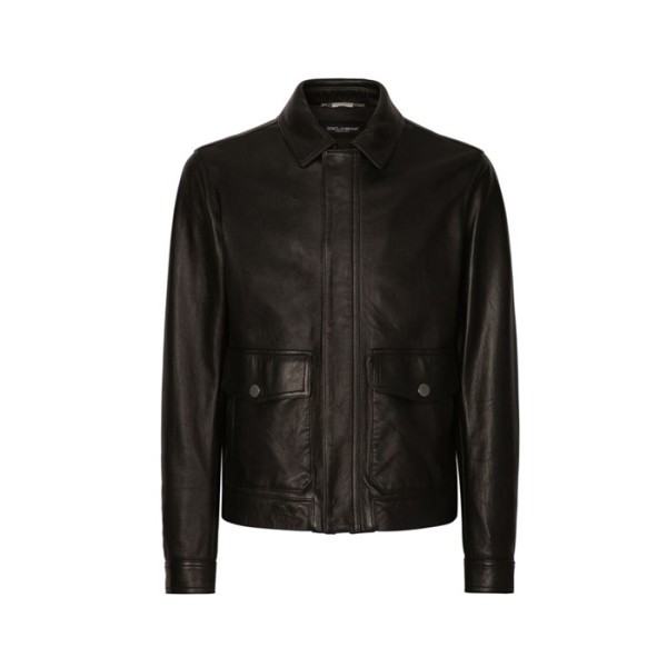 ❤돌체앤가바나 남성 가죽 자켓 - Dolce&Gabbana Mens Black Jackets - doc2224x