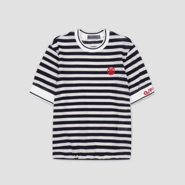 ❤[G/FORE] 지포어 여성 메쉬 스트립 라운드 티셔츠 - gol1258x