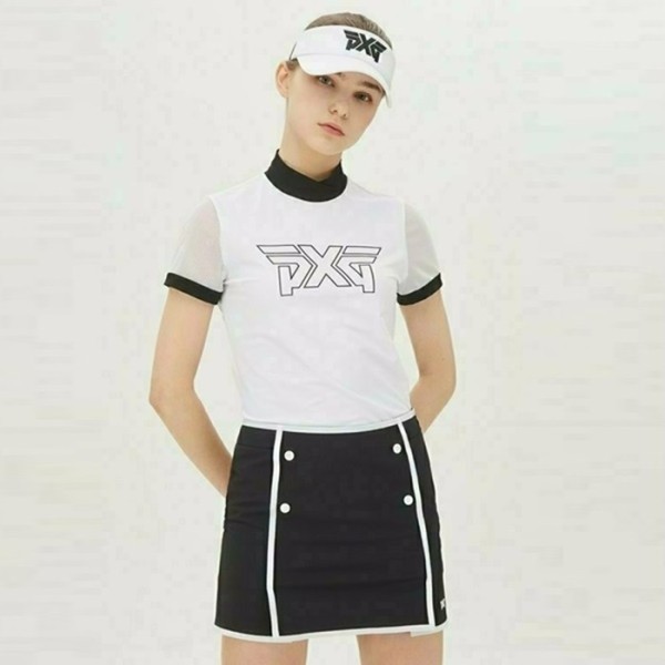 ❤PXG 여성 썸머 시스루 L넥 반팔티 - gol1266x