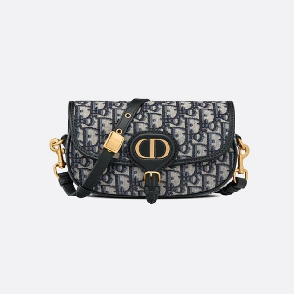 ❤디올 여성 블루 오블리크 자카드 바비백 미디엄 - Dior Oblique Jacquard  Bobby Bag- di2573z