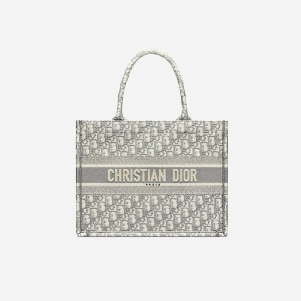 ❤디올 여성 오블리크 자수 북 토트백 미디엄 - Dior  Oblique Embroidery Medium Tote Bag- di2583z