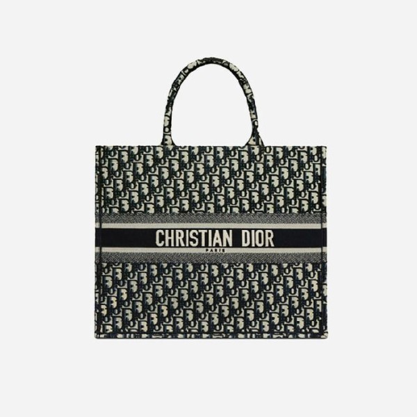 ❤디올 여성 오블리크 자수 북 토트백 라지 - Dior Oblique Embroidery large Tote Bag- di2586z