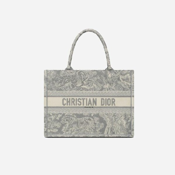 ❤디올 여성 그레이 투알 드 주이 리버스 자수 북 토트백 미디엄 - Dior  Roald Rivers Embroidery Medium Tote Bag- di2587z
